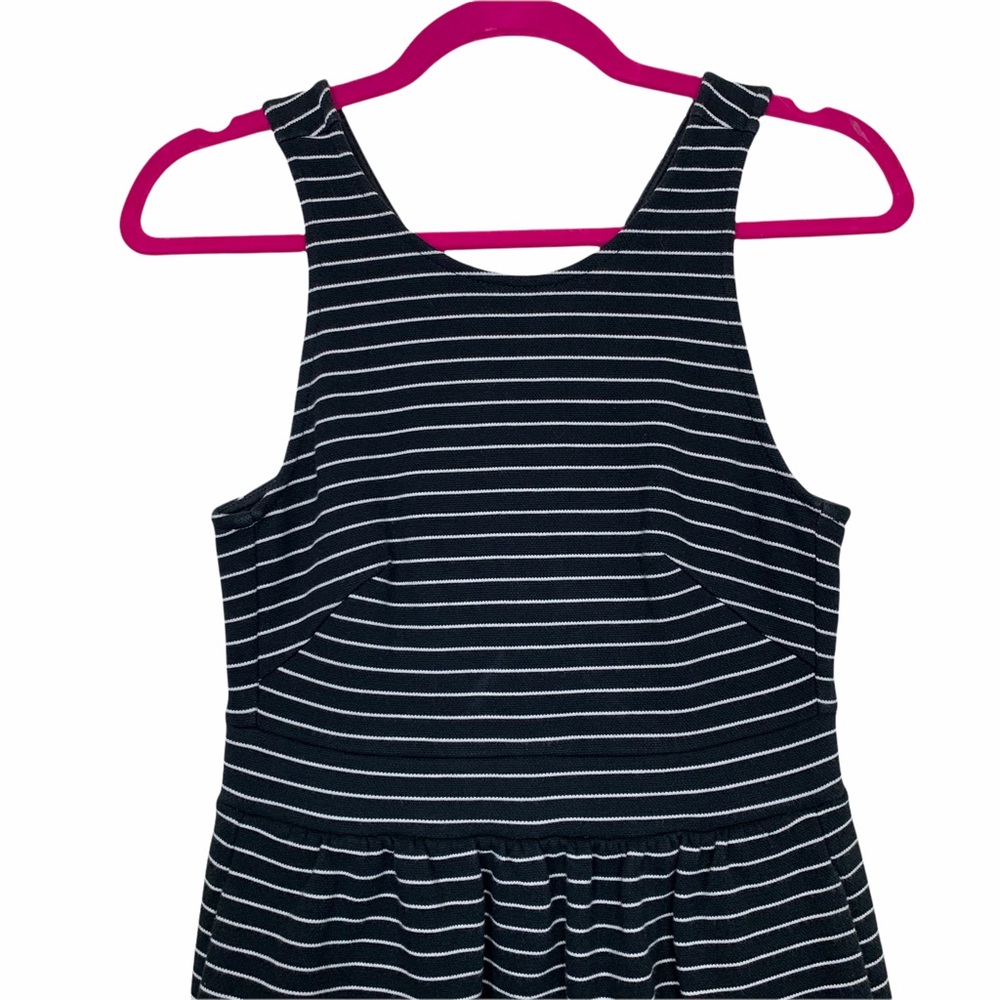 Madewell Black White Striped Fit And Flare Dress - Picture 3 of 10
